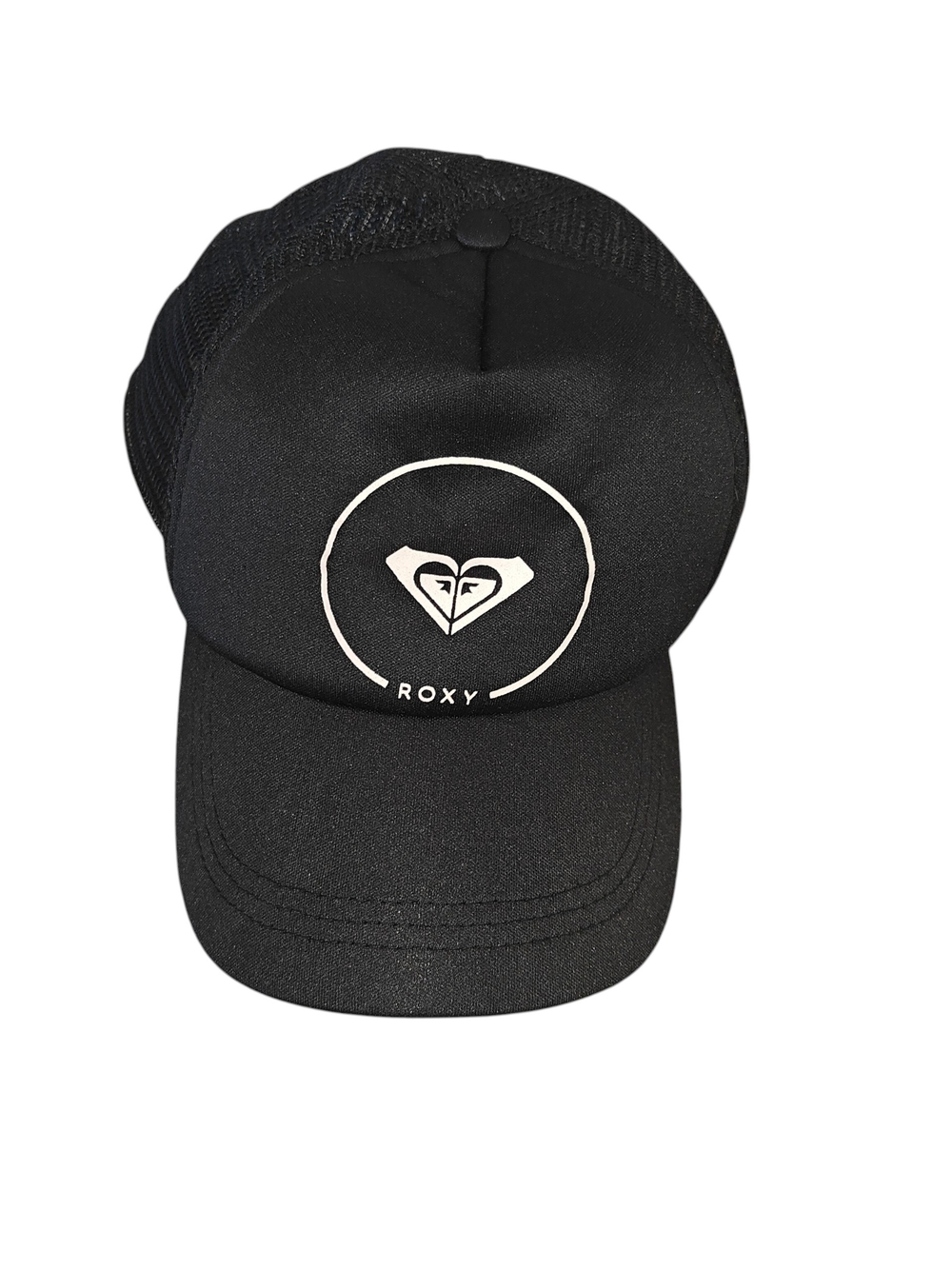 Roxy Black Logo Trucker Hat Youth Size Girls